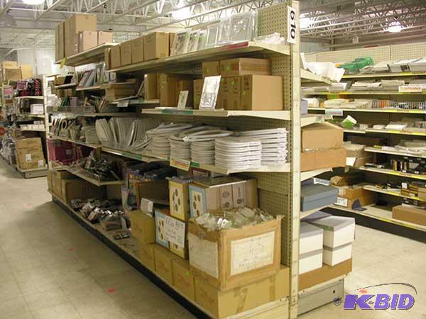 12 sections  gondola style shelving