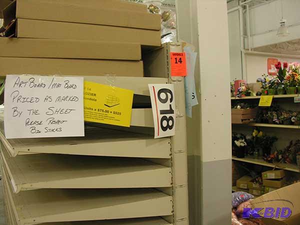 7 sections  gondola style shelving