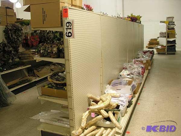 7 sections  gondola style shelving
