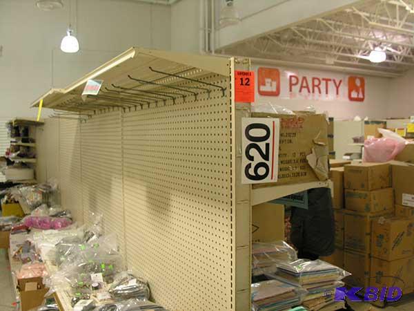 7 sections  gondola style shelving