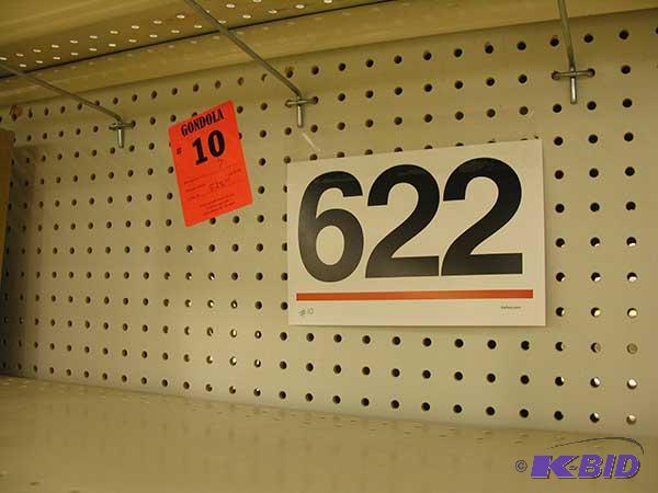 7 sections  gondola style shelving