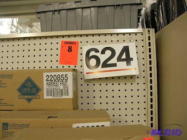 7 sections  gondola style shelving