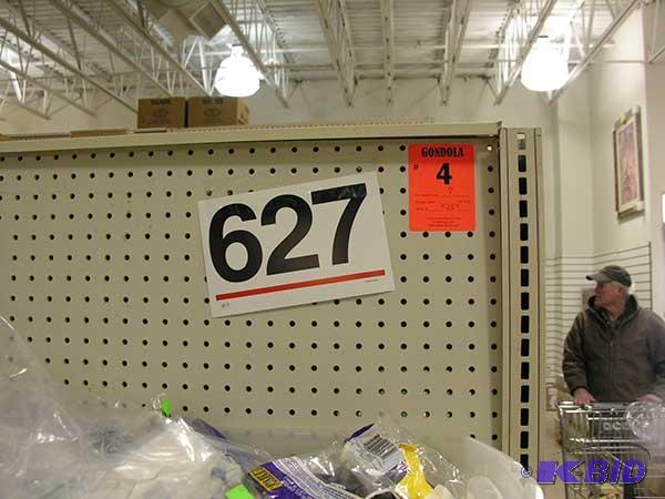 7 sections  gondola style shelving