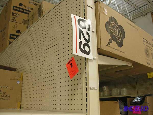 7 sections  gondola style shelving