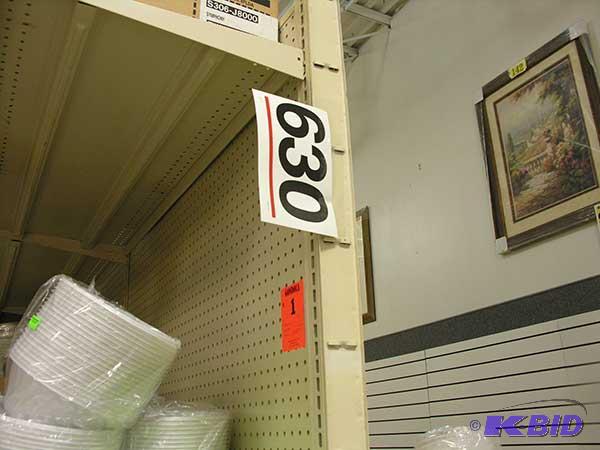 7 sections  gondola style shelving