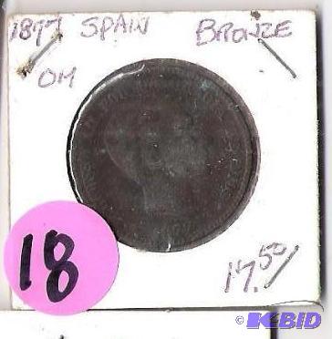 lot 18 image: 1897 Spain Bronze Coin