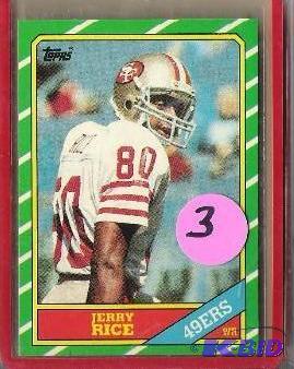 lot 3 image: 1986 Jerry Rice Rookie MINT