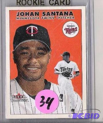 lot 34 image: Johan Santana Rookie Card