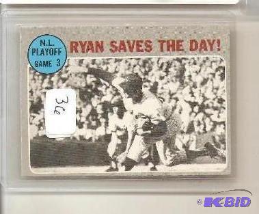 lot 36 image: 1970 Nolan Ryan Card- great condition nice corners