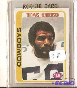 lot 38 image: Thomas Hollywood Henderson Rookie Card