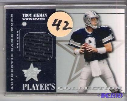 lot 42 image: 2001 Troy Aikman Jersey Card #80100