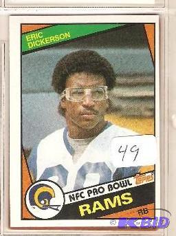 lot 49 image: Eric Dickerson Rookie Card