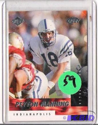 lot 59 image: 1999 Peyton Manning PREVIEW Collectors Edge Card
