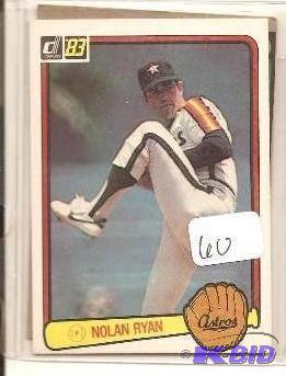lot 60 image: 1983 Nolan Ryan Card