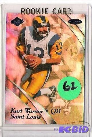 lot 62 image: 1999 Collectors Master Kurt Warner Rookie Card