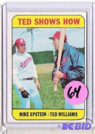lot 64 image: 1969 Topps Teddy Williams Card