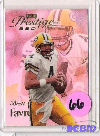 lot 66 image: 1999 Playoff Prestige Brett Favre Card