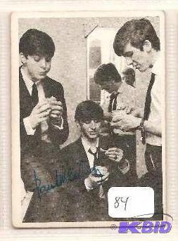 lot 84 image: Beatles Card
