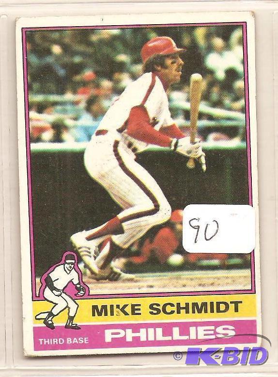 lot 90 image: 1976 Mike Schmidt Card