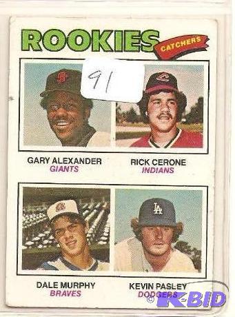 lot 91 image: Dale Murphy Rookie Card
