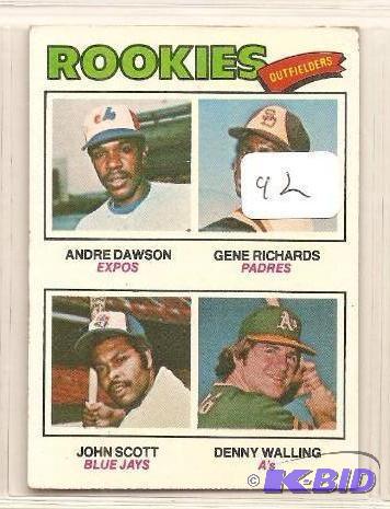 lot 92 image: Andre Dawson Rookie Card