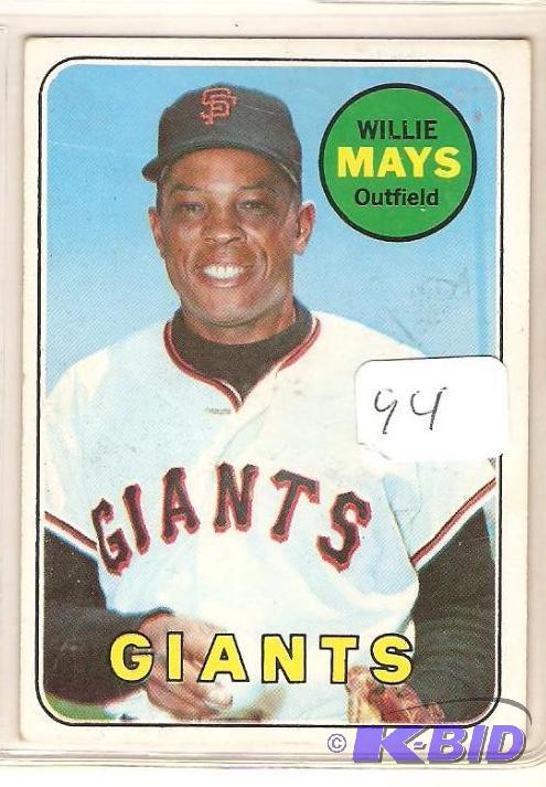 lot 94 image: 1969 Willie Mays Card