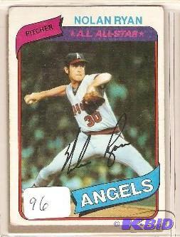 lot 96 image: 1977 Nolan Ryan Card