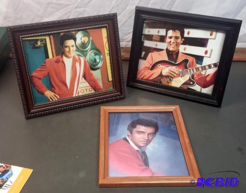 lot 20 image: Lot of 3 Vintage 8 X 10 Elvis Presley Picture...
