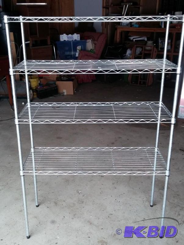 4 Tier Chrome shelving...