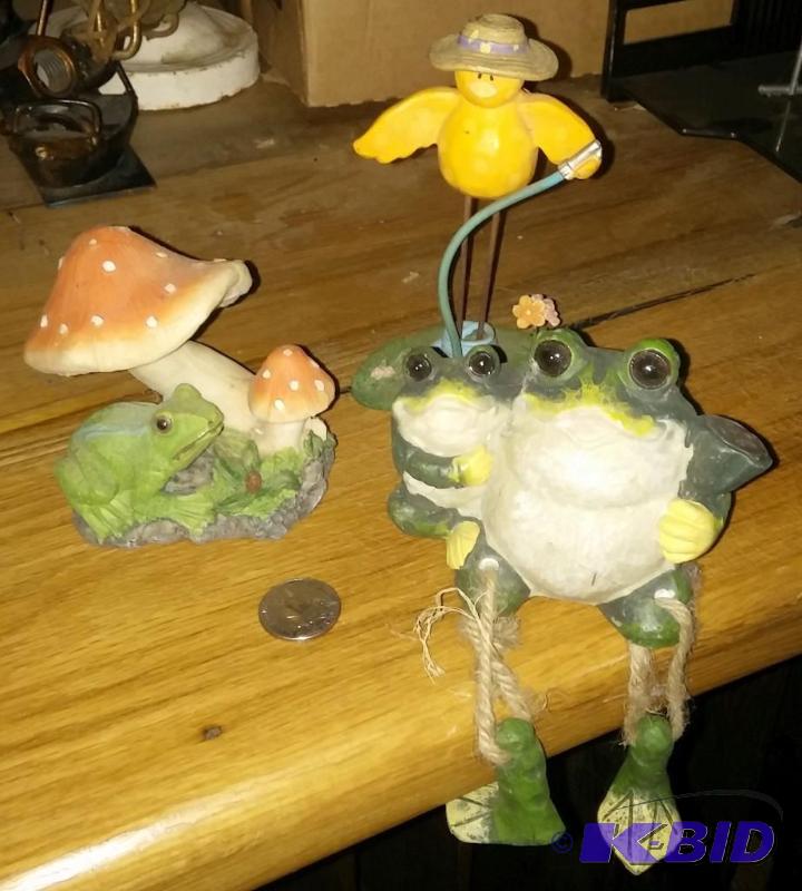 lot 40 image: Frog and Bugs statuettes...