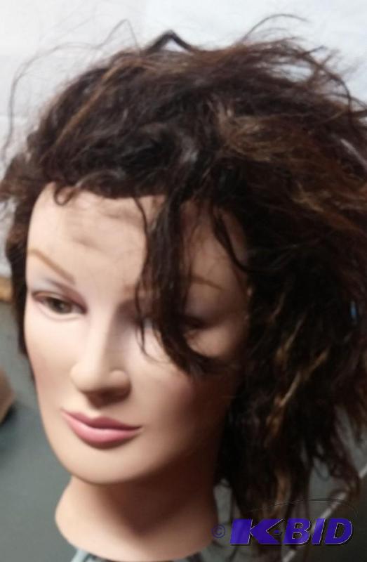 lot 6 image: Student Hair Dresser Manikin Head, real hair-...