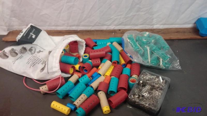 lot 8 image: Hair Curlers and clips as shown...