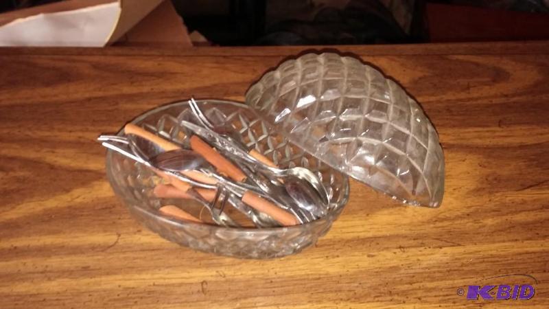 large lot of pickle and relish forks and spoo...