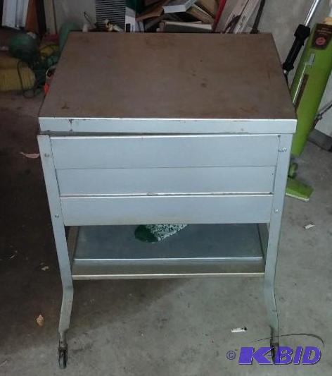 Vintage Metal Rolling File Cabinet...
