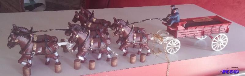 Vintage Clydesdale Cast Iron Horses features ...
