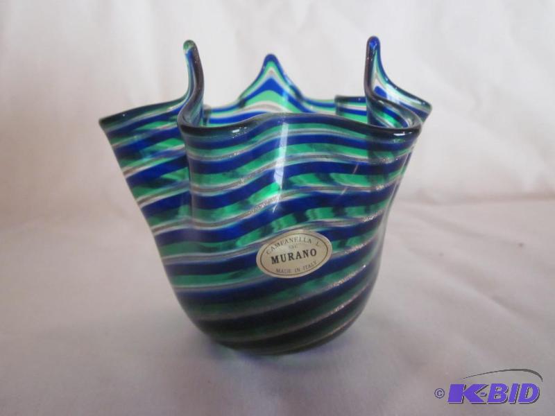 5 inch Murano hand&nbspblown glass form vase...