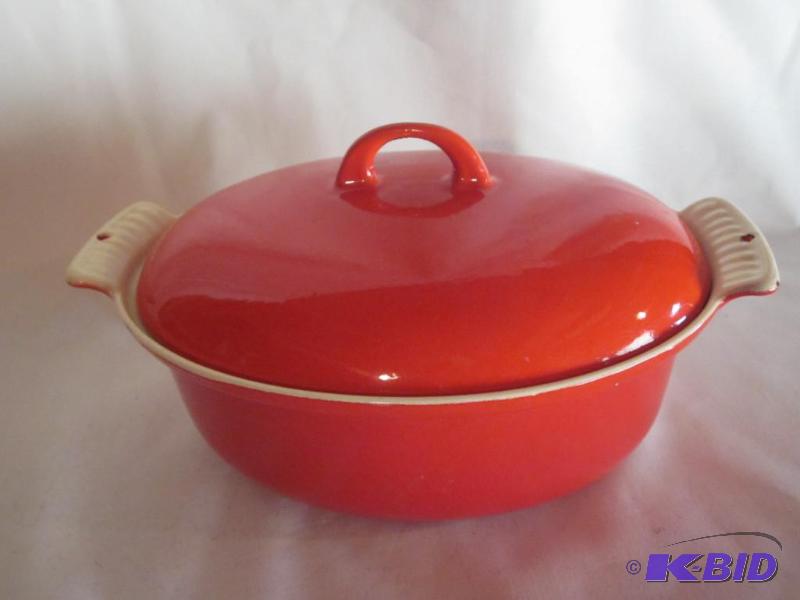 RARE Vintage Griswold # 96 red and cream enam...