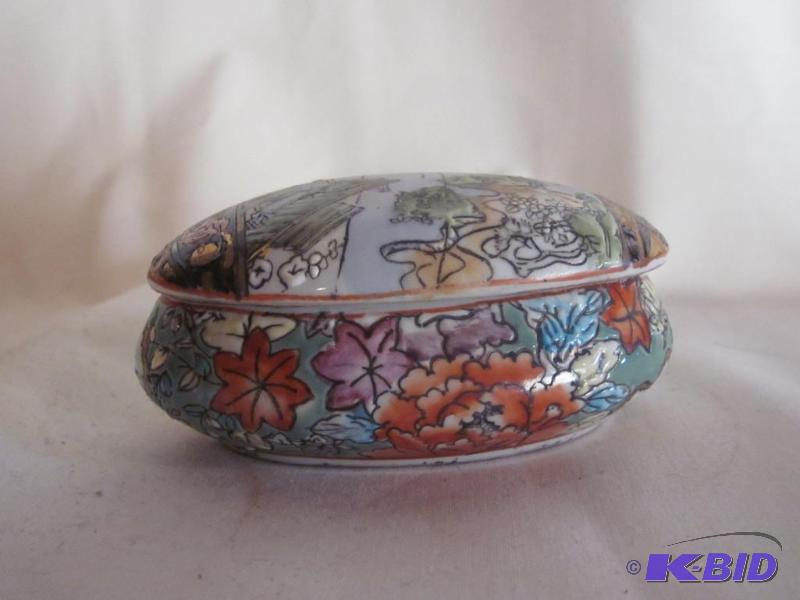 Ceramic hand painted and glazed Chinese trink...