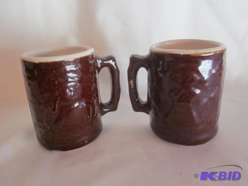 Pair of vintage Burley &amp Winter Pottery m...