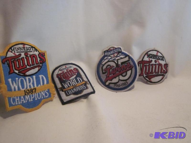 Lot of vintage Twins embroidered patches. &nb...