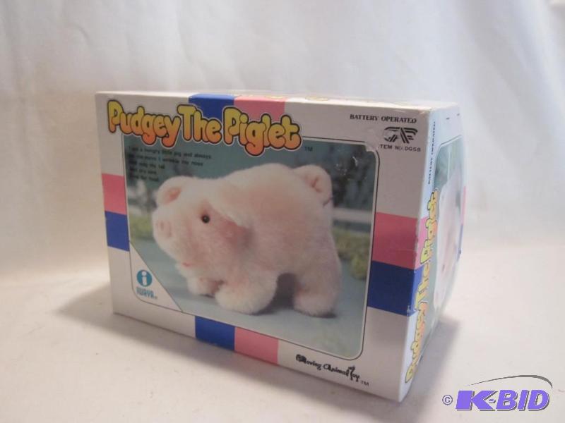 Vintage Pudgey The Piglet walking oink 1986 b...