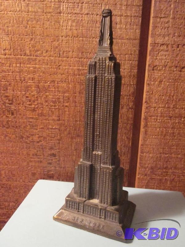 9 inch solid Brass vintage Empire State Build...