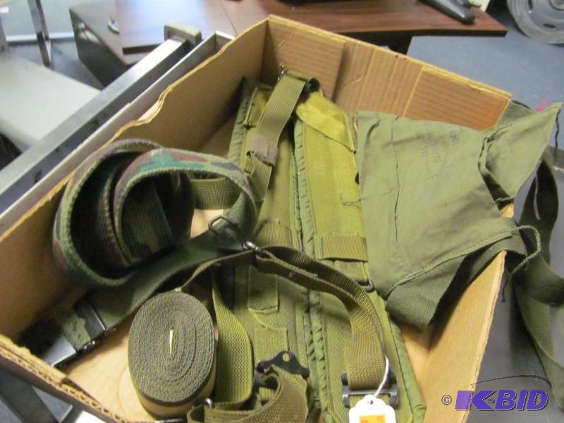 lot 21 image: lot of US Military items .30 C ammo belt- belt , webbing -suspenders