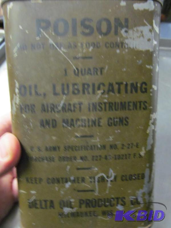 lot 5 image: US Army 1 quart lubricating can