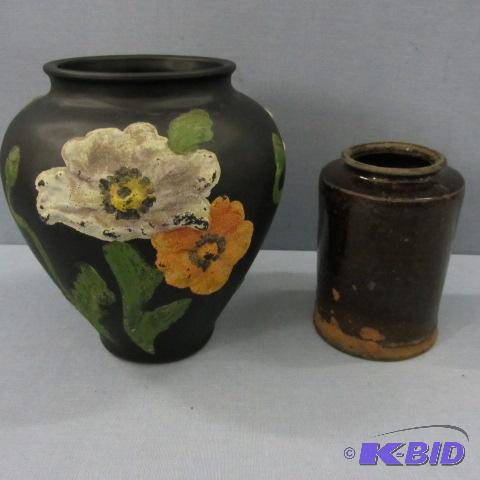 lot 109 image: Clay Canning Jar, Tiffin Vase