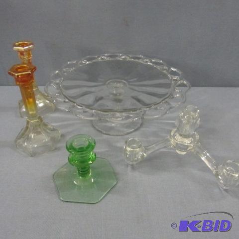 lot 117 image: Fancy Glass, Cake Stand