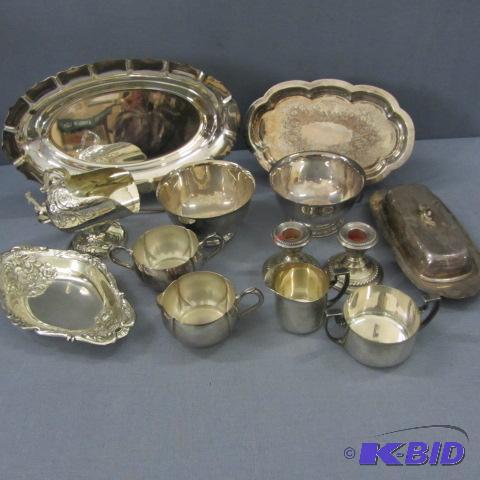 lot 133 image: Silver-plate Pieces
