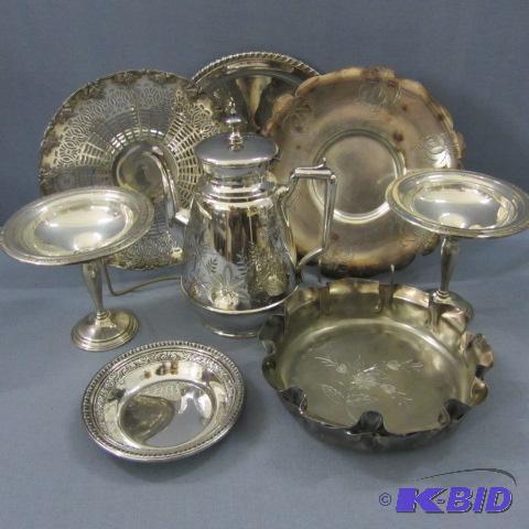 lot 134 image: Silver-plate Coffee, Serving