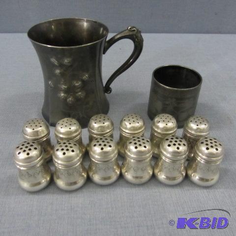 lot 135 image: Sterling Shakers, Napkin Ring
