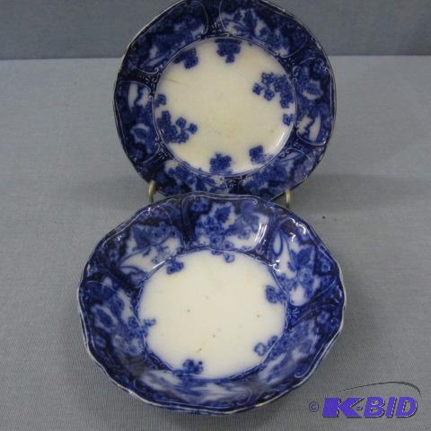 lot 141 image: English Flow Blue China